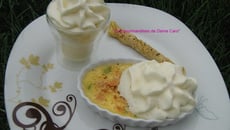 Crème brûlée courgette-saumon et sa chantilly de chèvre