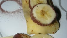 Crêpe fourrée à la glace vanille