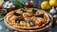 Pizza aux fruits de mer maison
