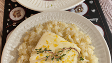 Palourde et risotto au camembert