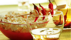 Pop corn aux épices et vodka au poivre et au piment