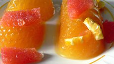 Dessert d'agrumes en gelée