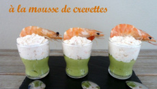 Crème d'avocat à la mousse de crevette