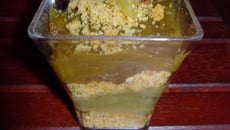 Tarte rhubarbe / banane destructurée