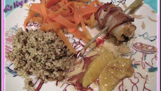 Paupiettes de lard et de filets de sole au chorizo et aux agrumes