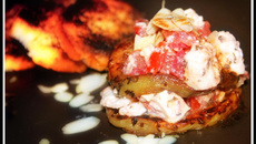 Millefeuille aubergine chèvre