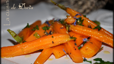 Carottes fondantes au cumin et fleurs sauvages de Provence