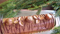 Bûche aux marrons glacés, caramel et crème de marron