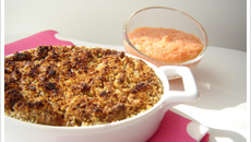 Galette de kasha aux tomates séchées et son émulsion de tomates