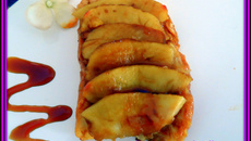 Brioche perdue et son diadème de pommes caramélisées au sucre brun