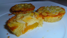 Tartelettes fondantes aux amandes et cœur d'abricot