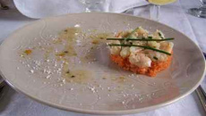 Tartare de langoustine, cumin et ciboulette