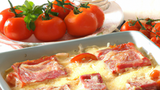 Gratin de tomates et jambon