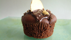 Cupcakes chocolat poire à la fève de tonka