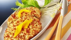 Haché de poulet gratiné et fondue de carottes au cumin et à l'orange