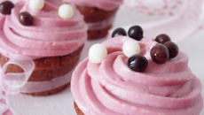 Mini cupcakes chocolat framboise