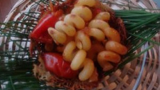 Tourbillons 'Parmentier' dans une corbeille à croquer