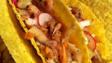 Les Cancun Tacos: saumon, crevettes et crudités !