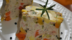 Terrine de poivrons au poulet et au fromage frais