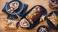 Bûche de Noël chocolat-noisettes