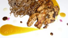 Emincé de Poulet Shichimi, Coulis Mangue/Poivron