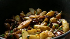 Rattes du Touquet et cèpes en cocotte