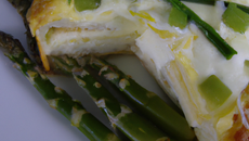Cake aux asperges et mozzarella