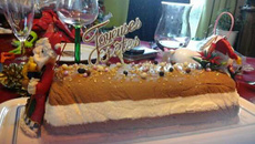 Bûche mousse aux trois chocolats