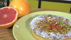 Tarte pamplemousse-pistache