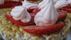 Galettes de riz aux fraises