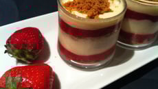 Verrine fraise-framboise spéculoos