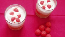 Verrine à la compote de nectarines, mascarpone et fraises tagada