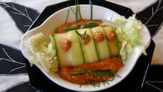 Canellonis de courgettes au fromage et jambon