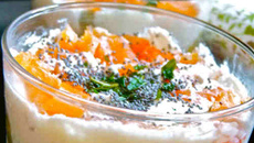 Verrine saumon et courgettes en escabèche