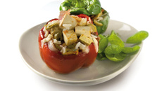 Poivrons farcis au Tofou fumé