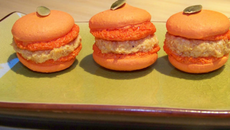 Macarons au foie gras et au potimarron