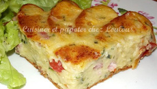 Clafoutis courgettes et cottage cheese