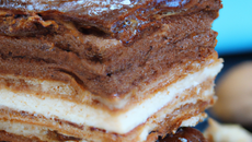 Fondant chocolat-noisettes façon mille-feuille