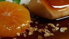 Foie gras accompagné d'un caramel d'orange