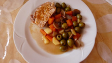 Rôti de porc au cognac