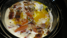 Œufs cocotte au lard
