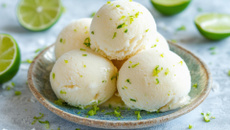 Sorbet au citron et au basilic