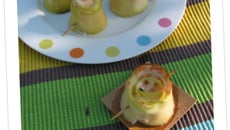Roulés de courgettes au saumon fumé maison
