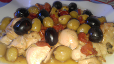 Sauté de dinde aux olives
