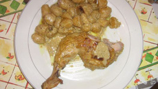 Poulet sauce épicée maison et ses pommes de terre