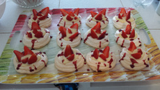 Pavlova aux fraises revisité