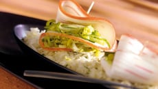 Tranches de la Mer Coraya et riz sauté aux herbes