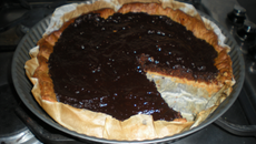 Tarte chocolat et  noix de coco