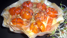 Tartelettes croustillantes tomates cerise, fromage