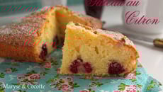Gâteau au citron et framboises